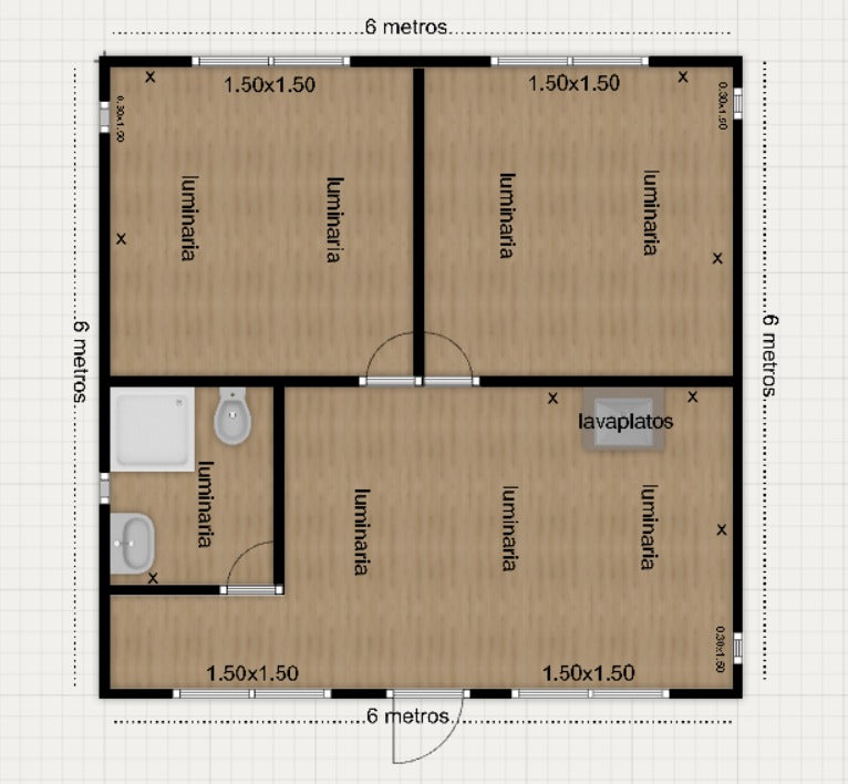Casa Modular 36m2 (2 módulos)